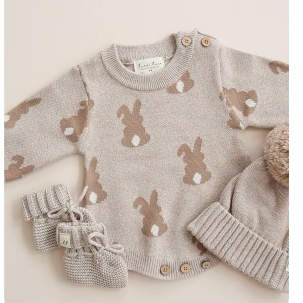 Cozy Beige Bunny Romper